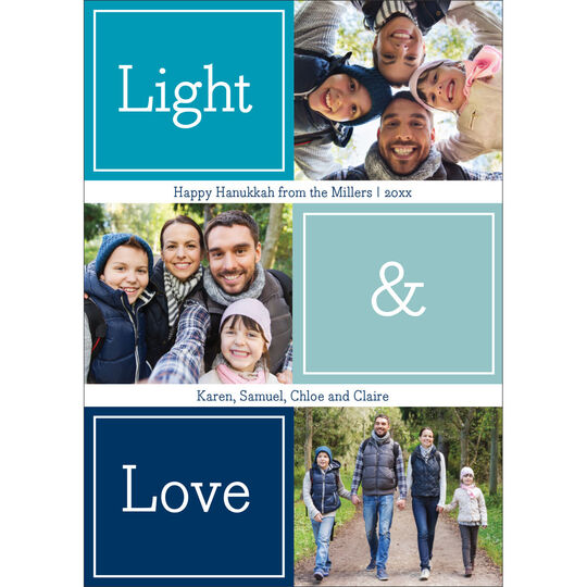 Light and Love Holiday Photo Cards